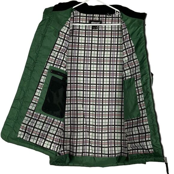 abacus Men's Golf Vest, size XXL, Pockets, Full Zip, 100% Polyester, Green - Picture 3 of 16